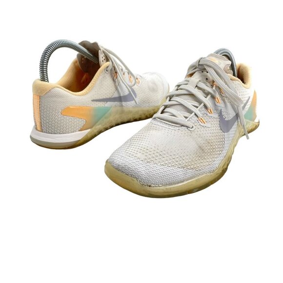 Nike Metcon 4 Rise Cross Training Shoes White/Wolf Grey Womens Size 9 Athletic - Picture 1 of 9